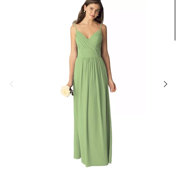 Bill Levkoff Dresses & Skirts - Bill Levkoff Pistachio V-Neck Bridesmaids Dress